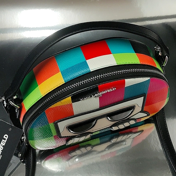 RARE ⭐ KARL LAGERFELD Paris Colorblock Maybelle Crossbody Purse - Picture 4 of 7